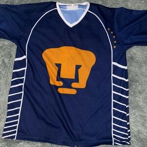 Blue and Orange Sports Shirt